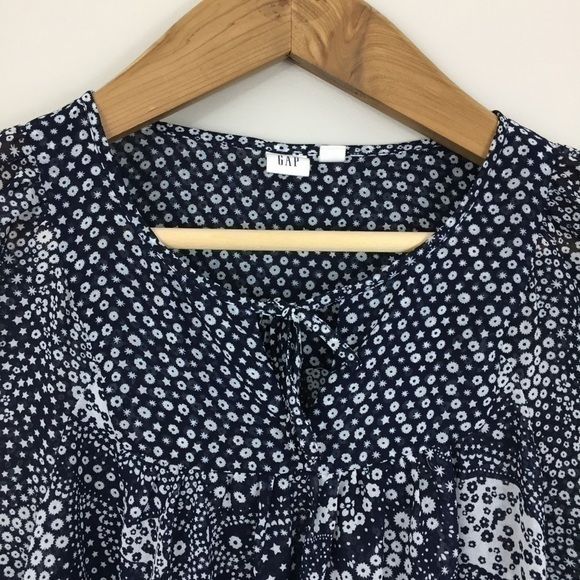 Gap Star Floral‎ Print Peasant Blouse Top - Picture 3 of 7